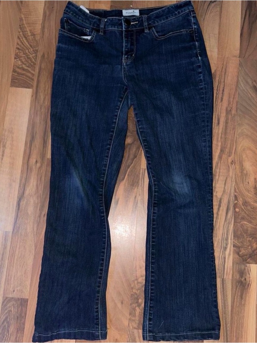 Dark Blue Bootlegger Women's Bootcut Jeans - Classic Denim